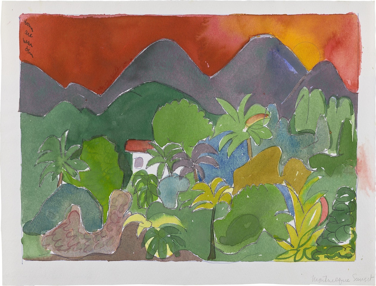 Martinique Sunset by Romare Bearden