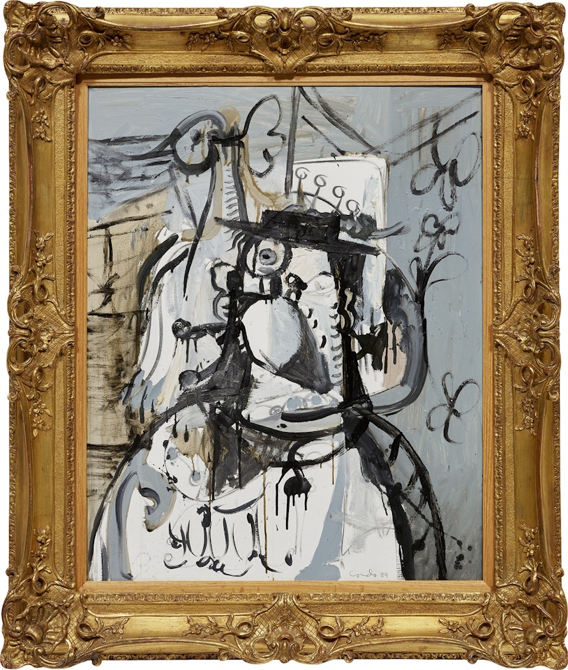 White + Grey Composition by George Condo