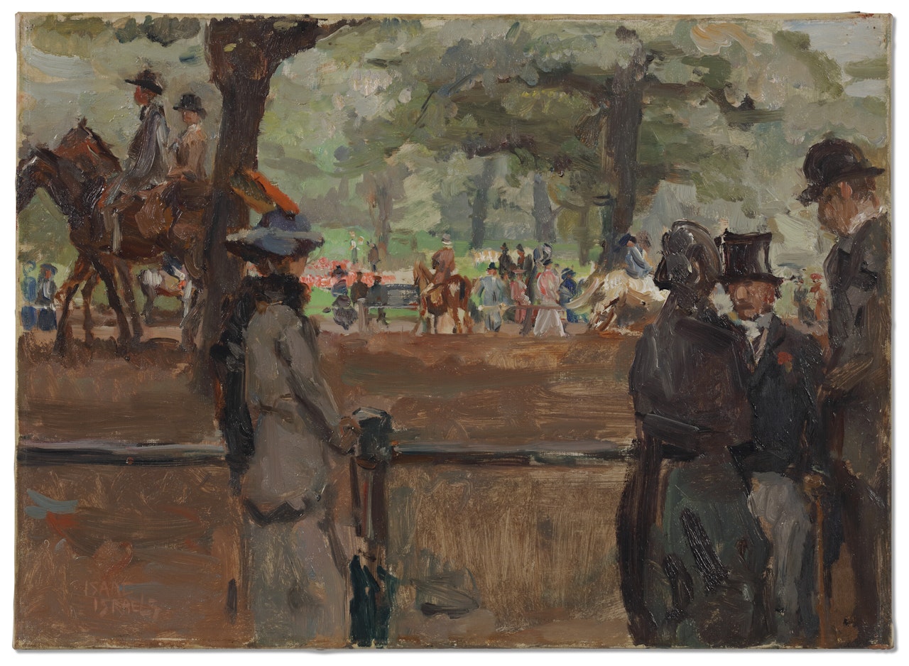 A busy day at Rotten Row, Hyde Park, London by Isaac Israels