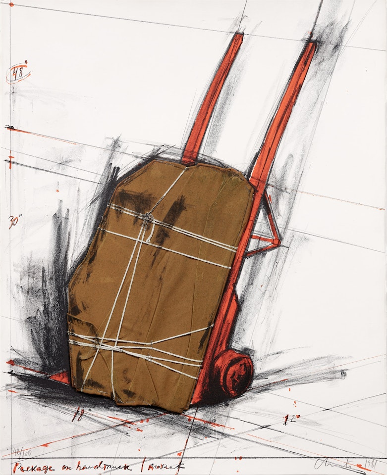 Package on Handtruck, Project by Christo