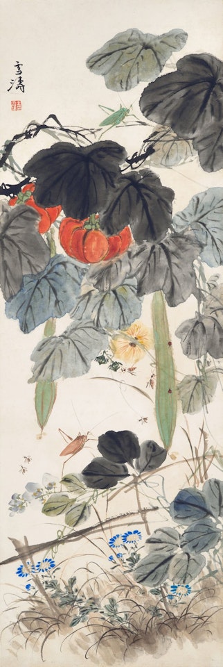 Pumpkins and Insects by Wang Xuetao