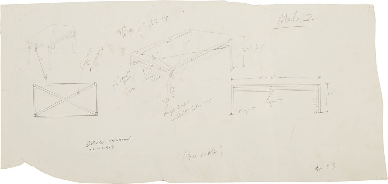 For Dream Passage Tables by Bruce Nauman