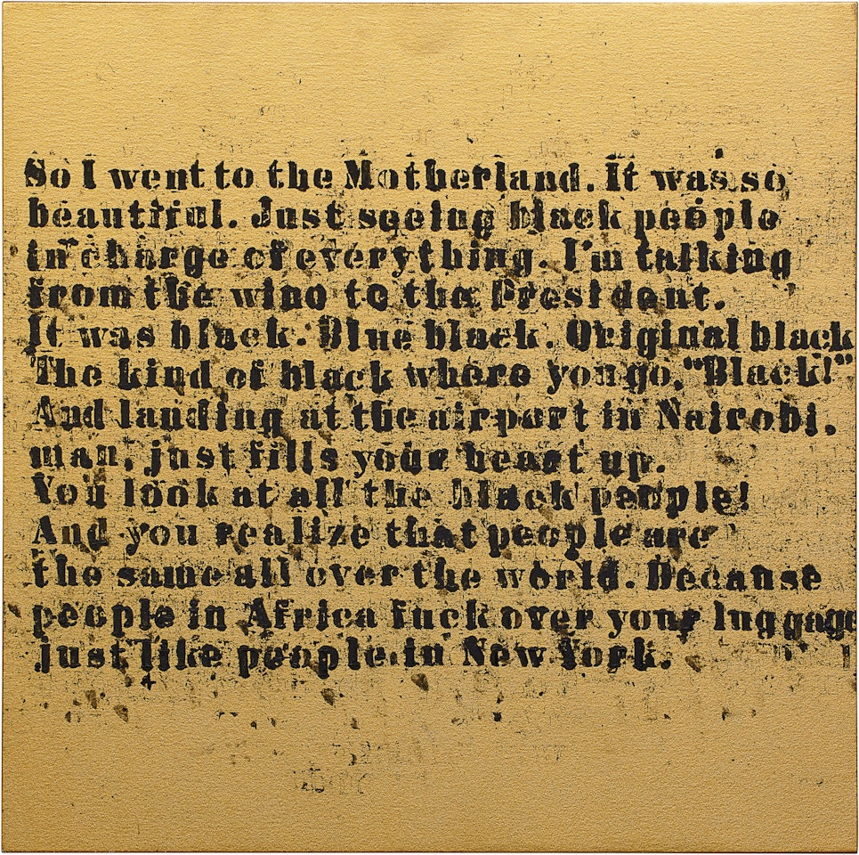 The Motherland #1 by Glenn Ligon