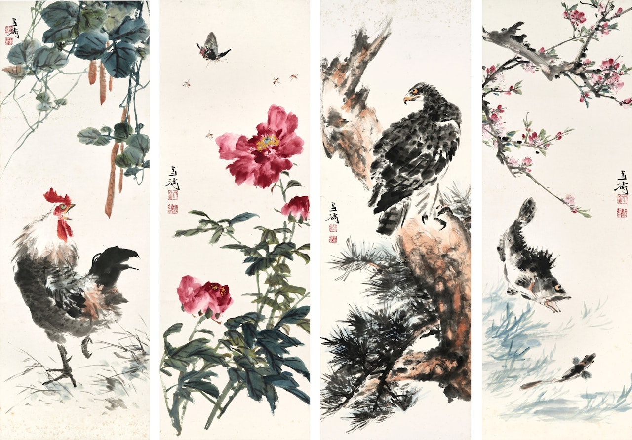 Flowers and Animals by Wang Xuetao