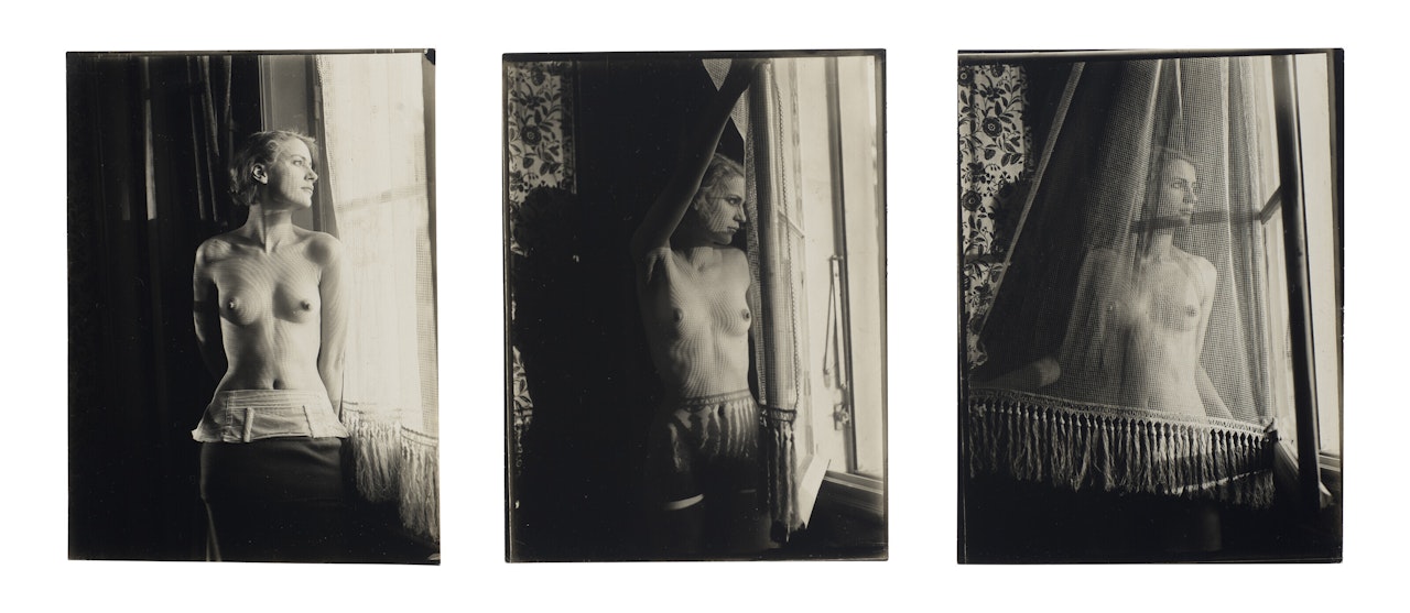 Lee Miller, a sequence of three nude studies, c. by Man Ray