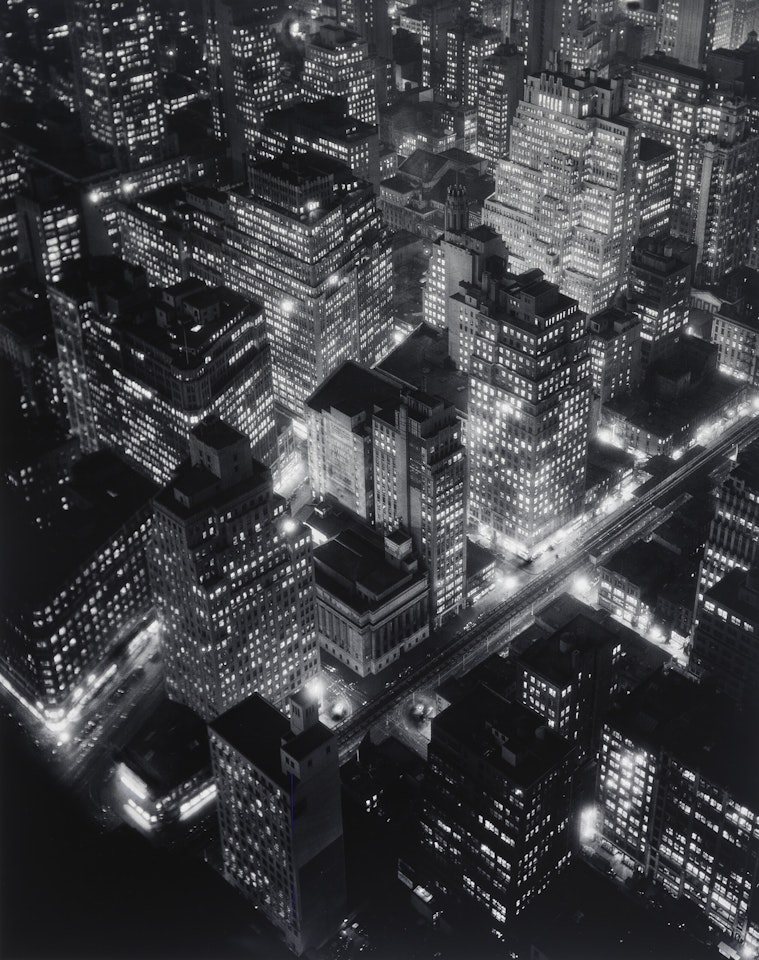Nightview, New York at Night, Empire State Building by Berenice Abbott