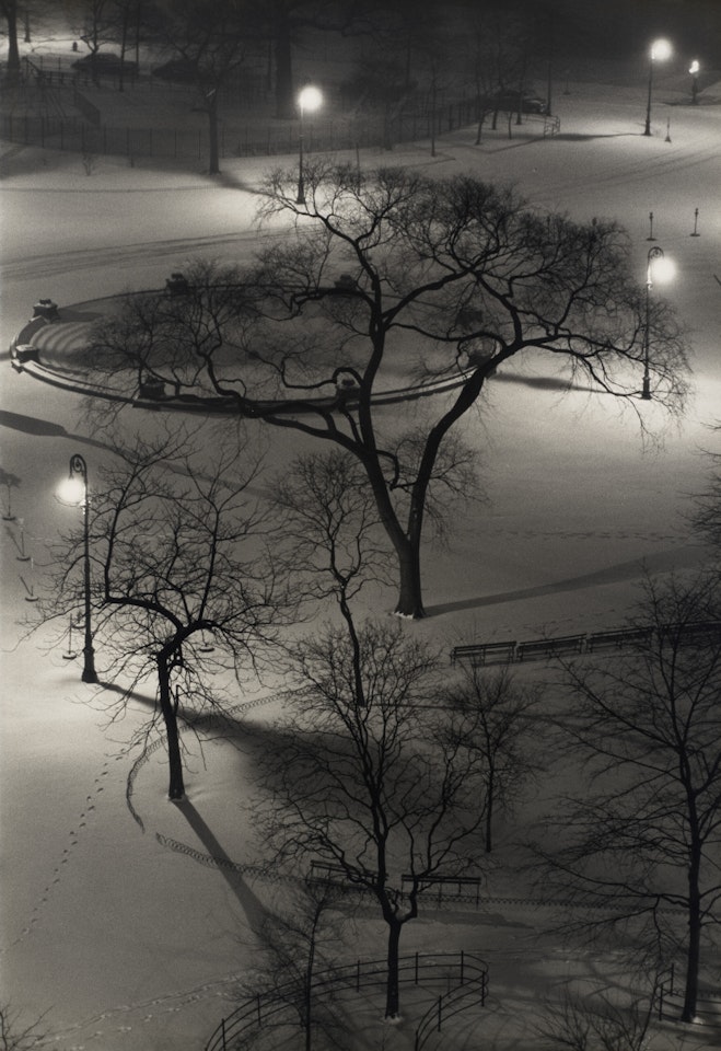 Washington Square at Night by André Kertész