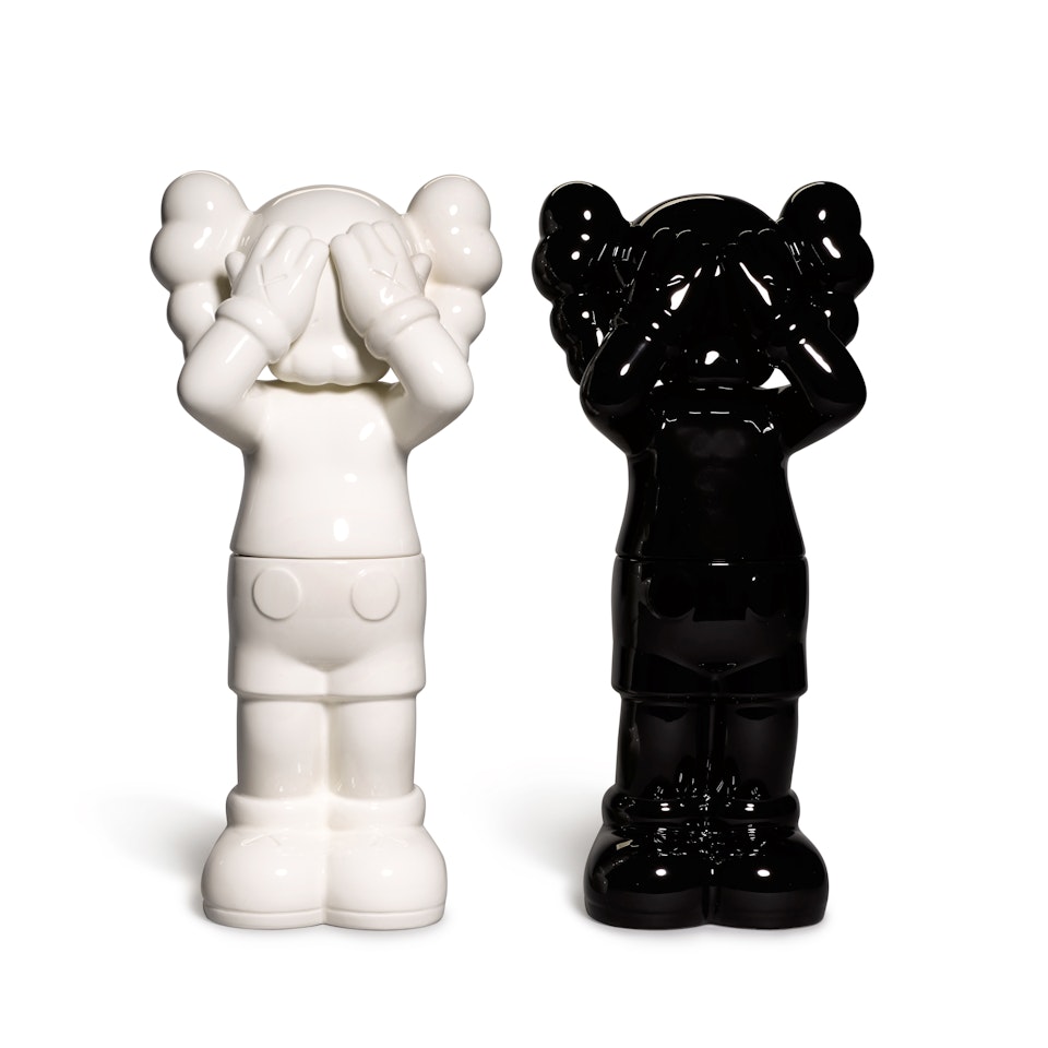 Holiday: UK Black; and Holiday: UK White (Two Works) by Kaws