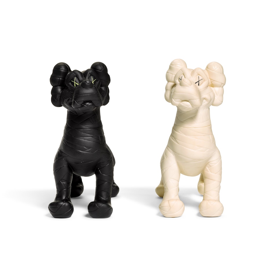 Zooth (Black); and Zooth (White) (Two Works) by Kaws