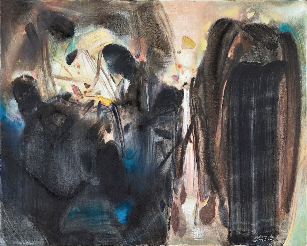 Cascade noire  by Chu Teh-Chun