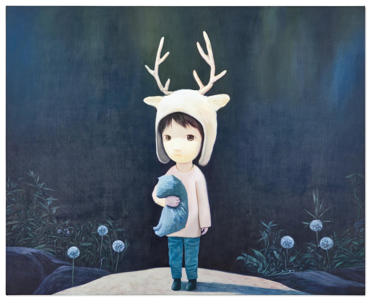 Deer and Blue Bear  by Mayuka Yamamoto