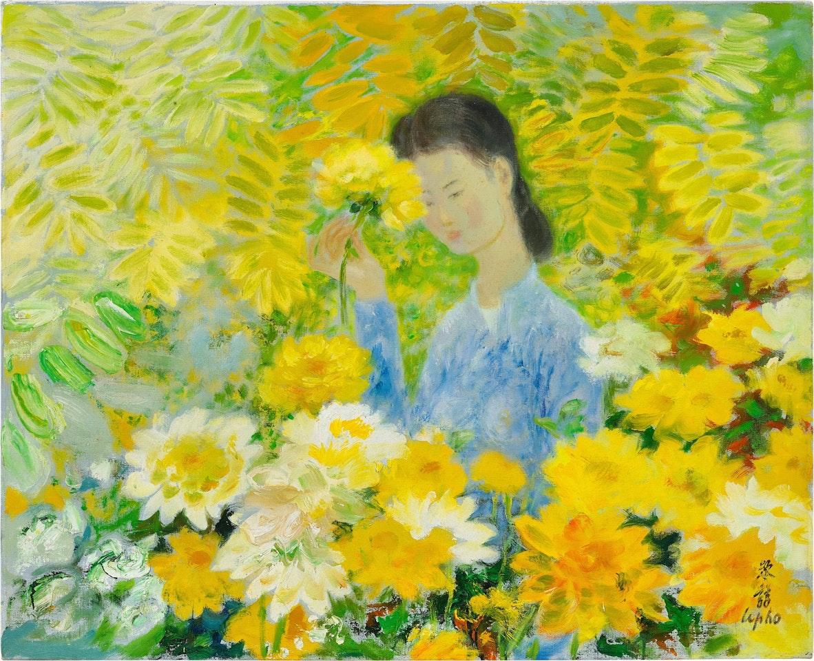 La jeune fille aux dahlias by Le Pho