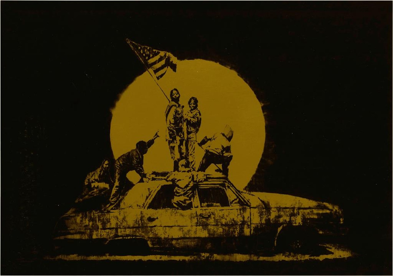 Gold Flag by Banksy