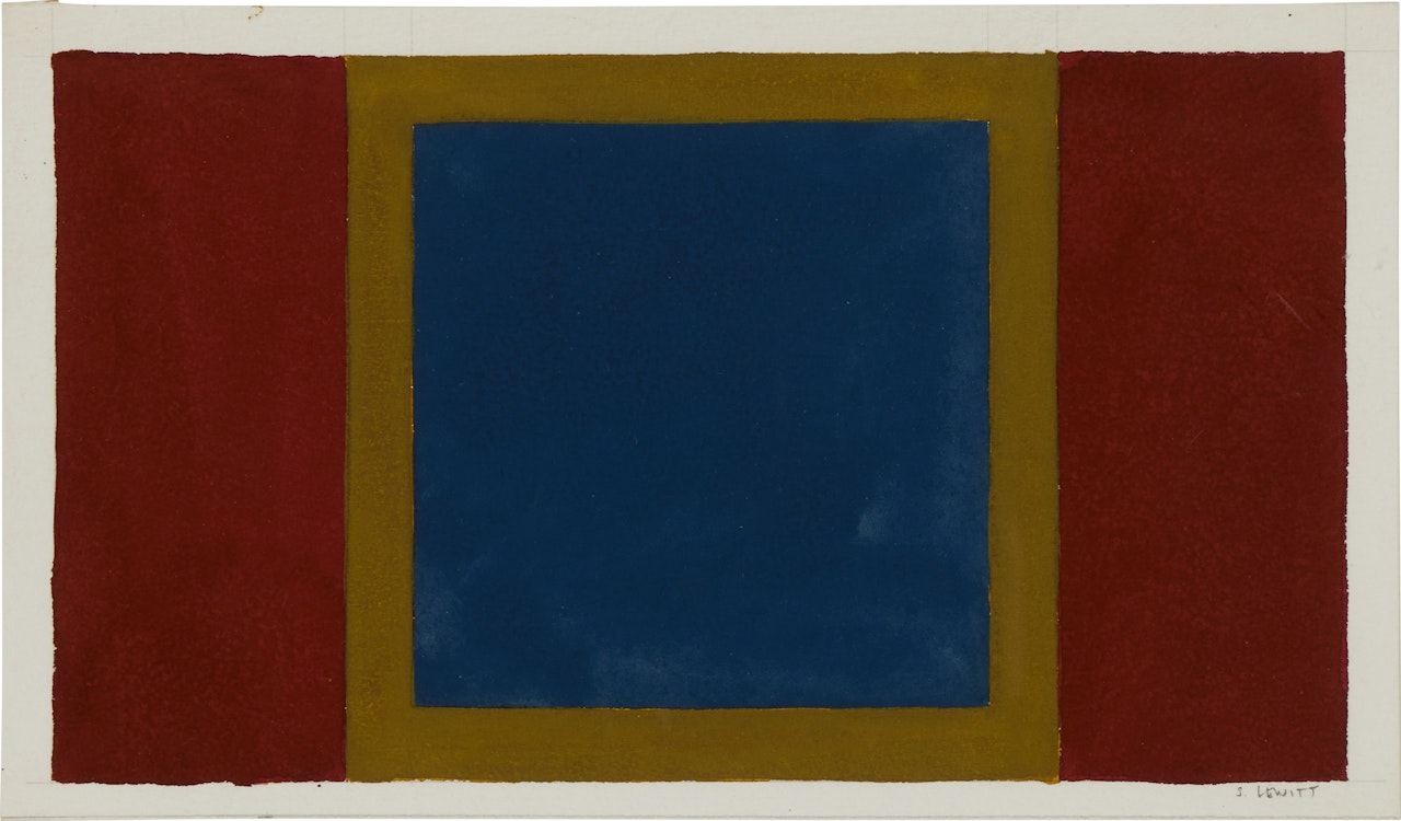 Square Within a Square Flanked by Two Rectangles by Sol LeWitt