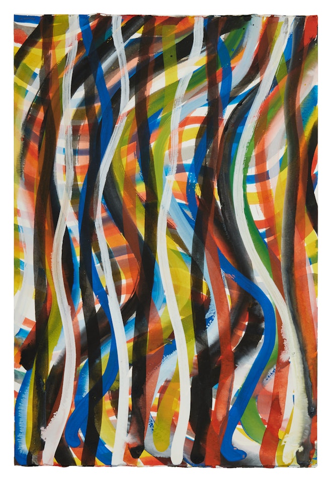 Wavy Vertical Brushstrokes by Sol LeWitt