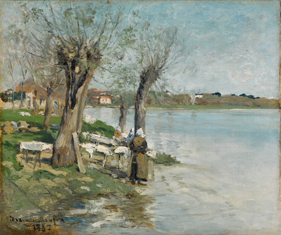 Lavandières au bord d'une rivière près de Nantes by Maxime Maufra