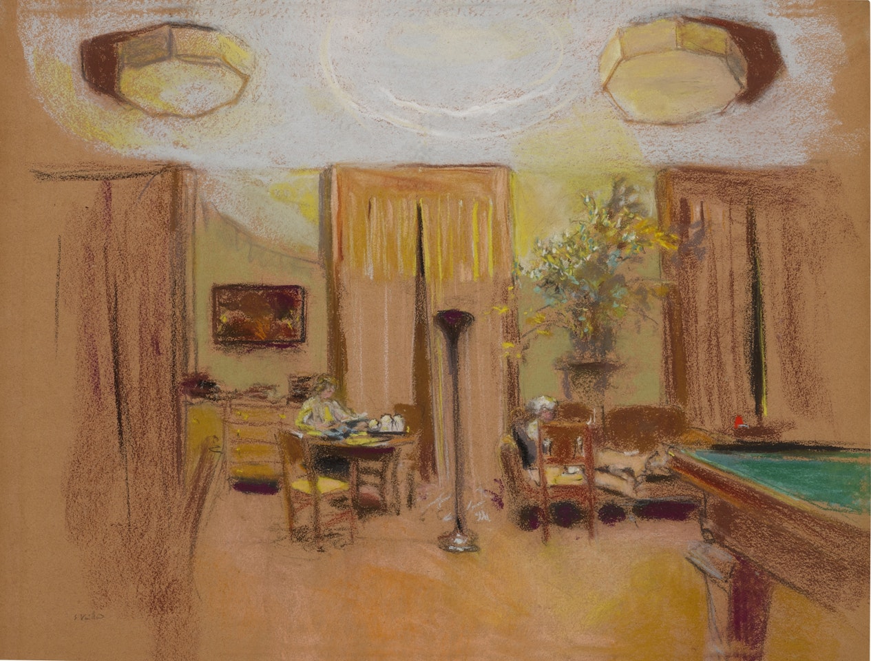 Lucy Hessel and Lulu in the Large Drawing-Room at Les Clayes by Édouard Vuillard