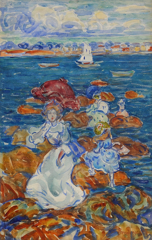 Low Tide (Figures on Rocks) by Maurice Prendergast