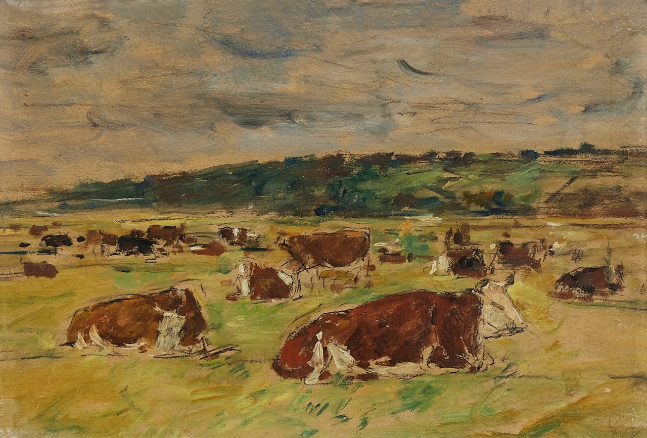 Vaches au pâturage by Eugène Boudin