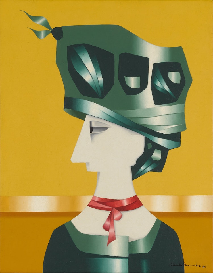 Figura con turbante verde by Cundo Bermudez