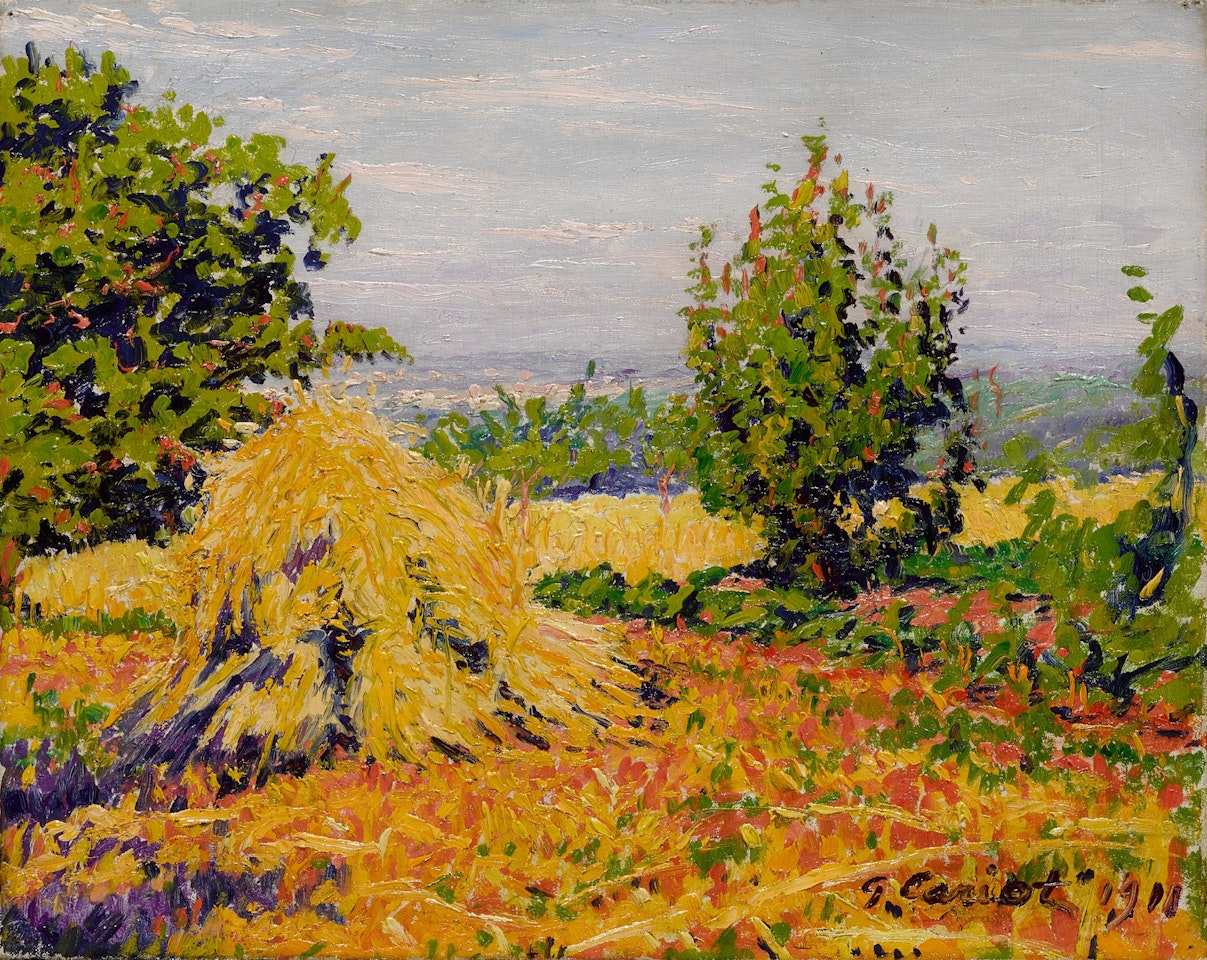 Paysage avec une meule by Gustave Cariot