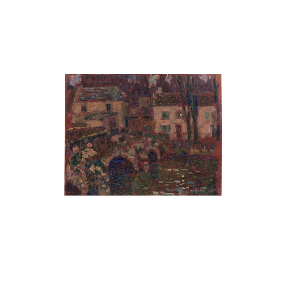 Le pont de pierre by Henri Le Sidaner
