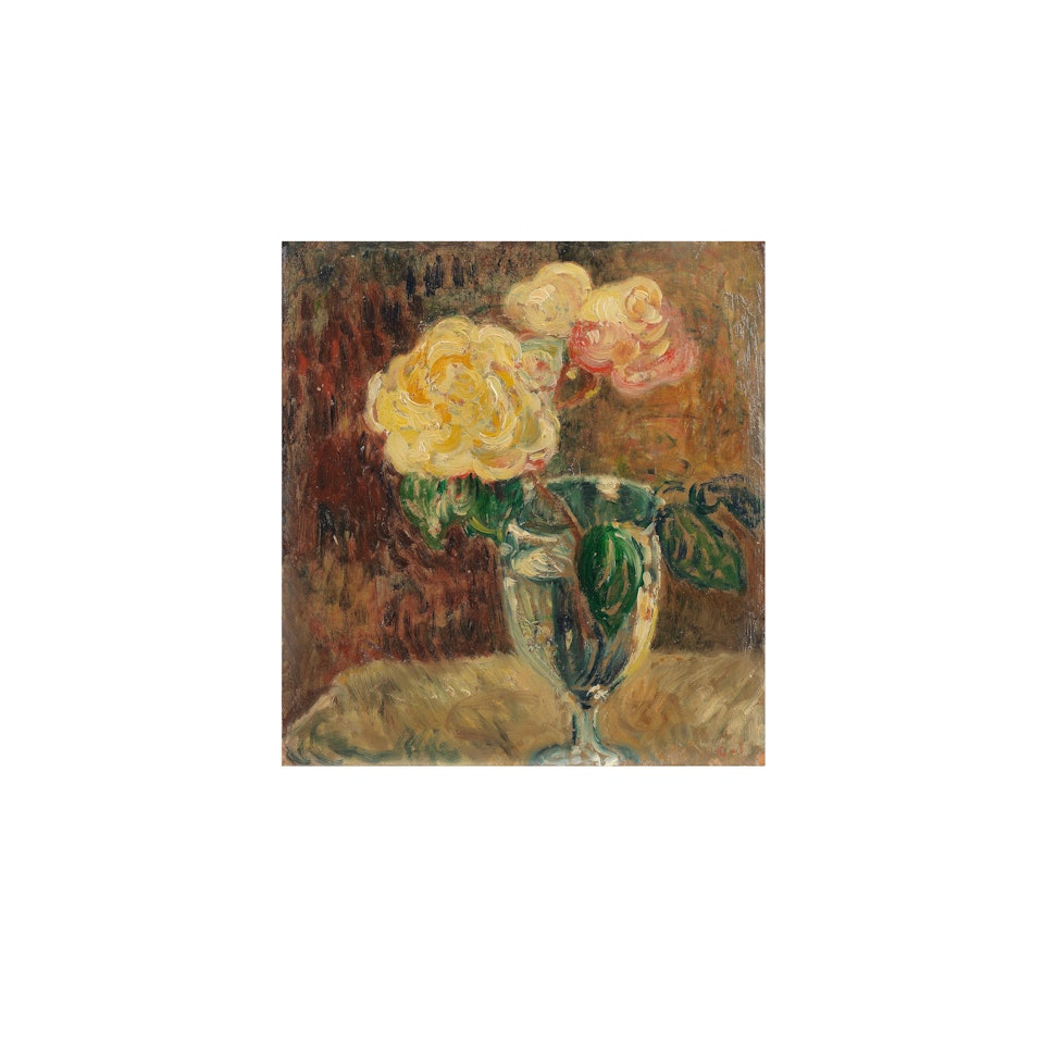 Deux roses au verre de cristal by Louis Valtat