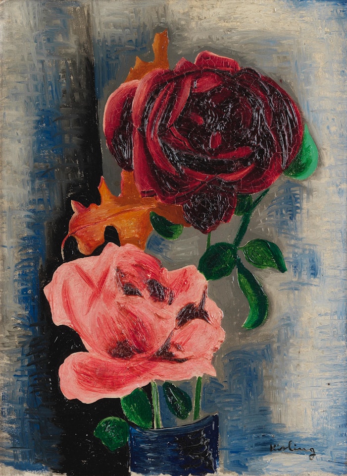 Deux roses by Moïse Kisling