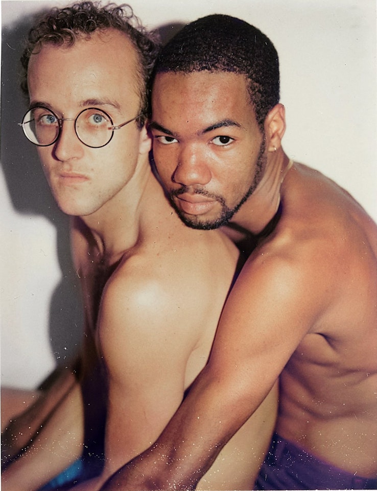 Two Polaroids of Keith Haring & Juan Dubose by Andy Warhol
