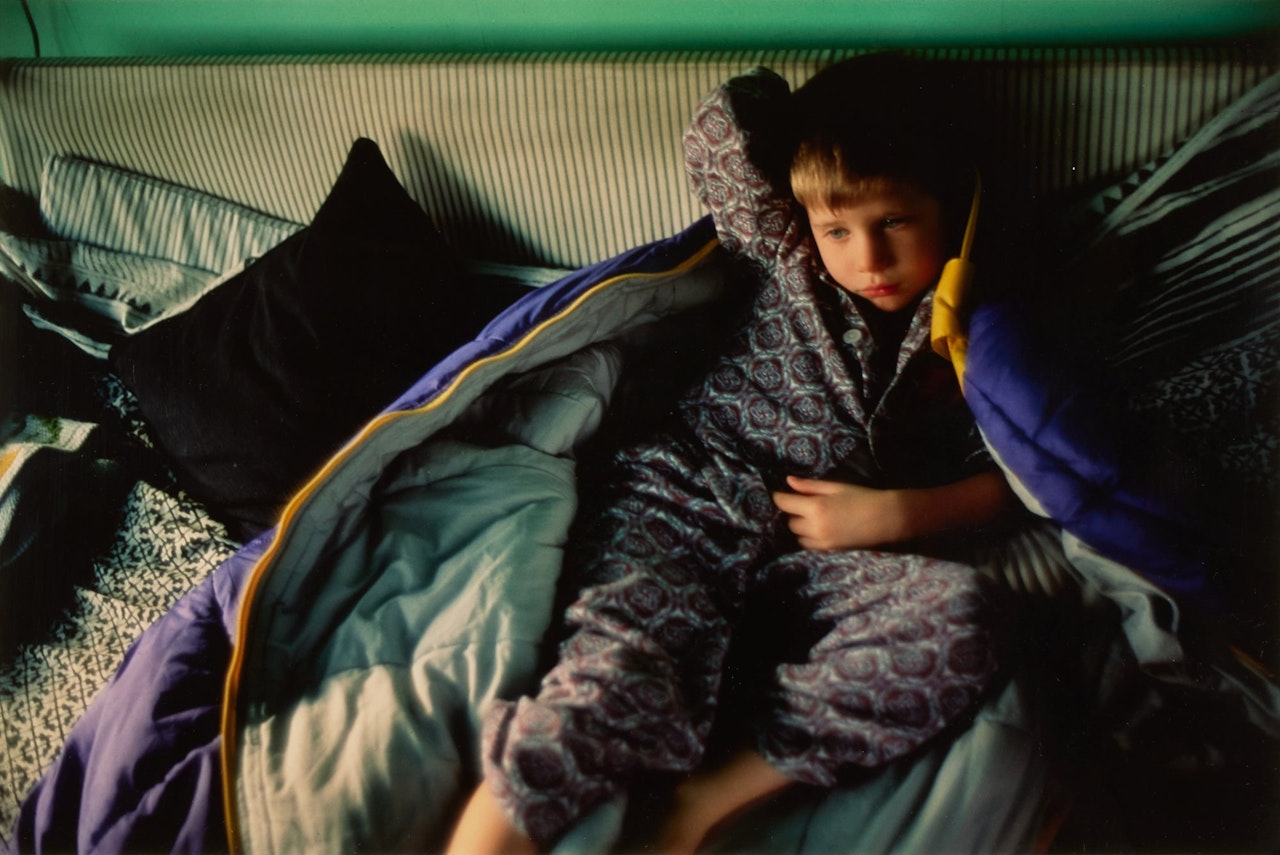 Jesse on the Couch, London by Nan Goldin