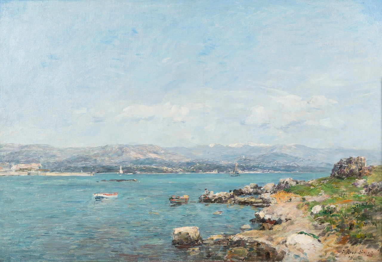 Antibes, la baie by Eugène Boudin