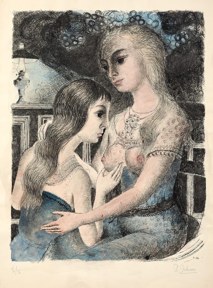Les deux amies by Paul Delvaux