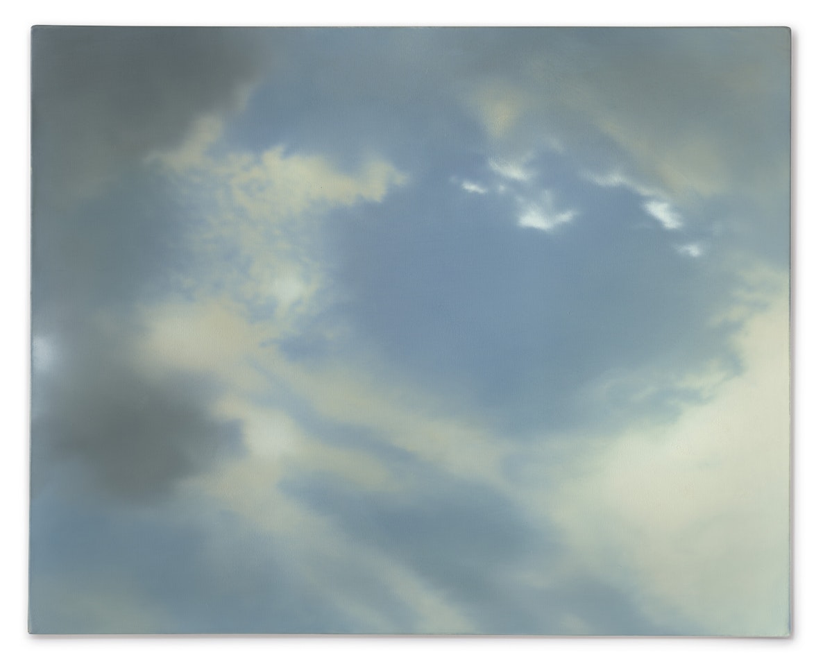 Wolkenstudie (grün-blau) (Study for Clouds (Green-blue)) by Gerhard Richter