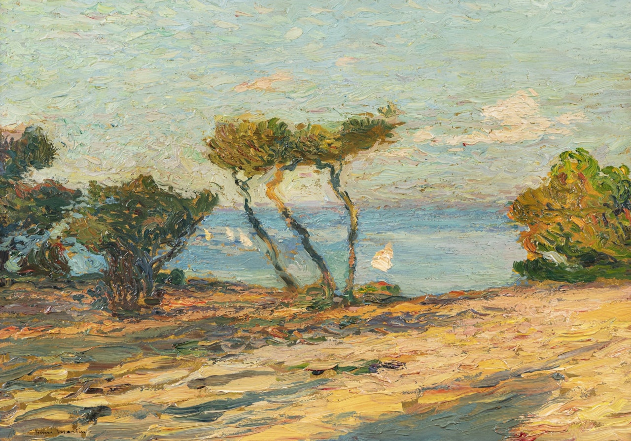 Bord de mer aux pins by Henri Jean Guillaume Martin