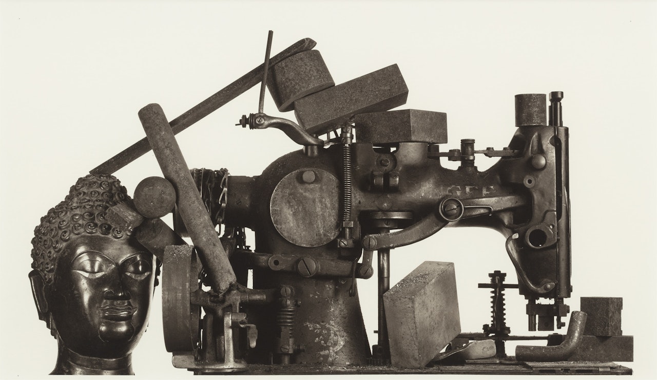 Sewing Machine with Bronze Head, 3 January by Irving Penn