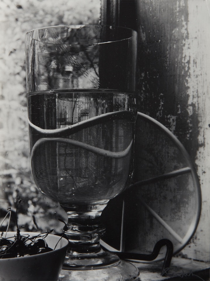 Still Life with Cherries and Glass by Josef Sudek