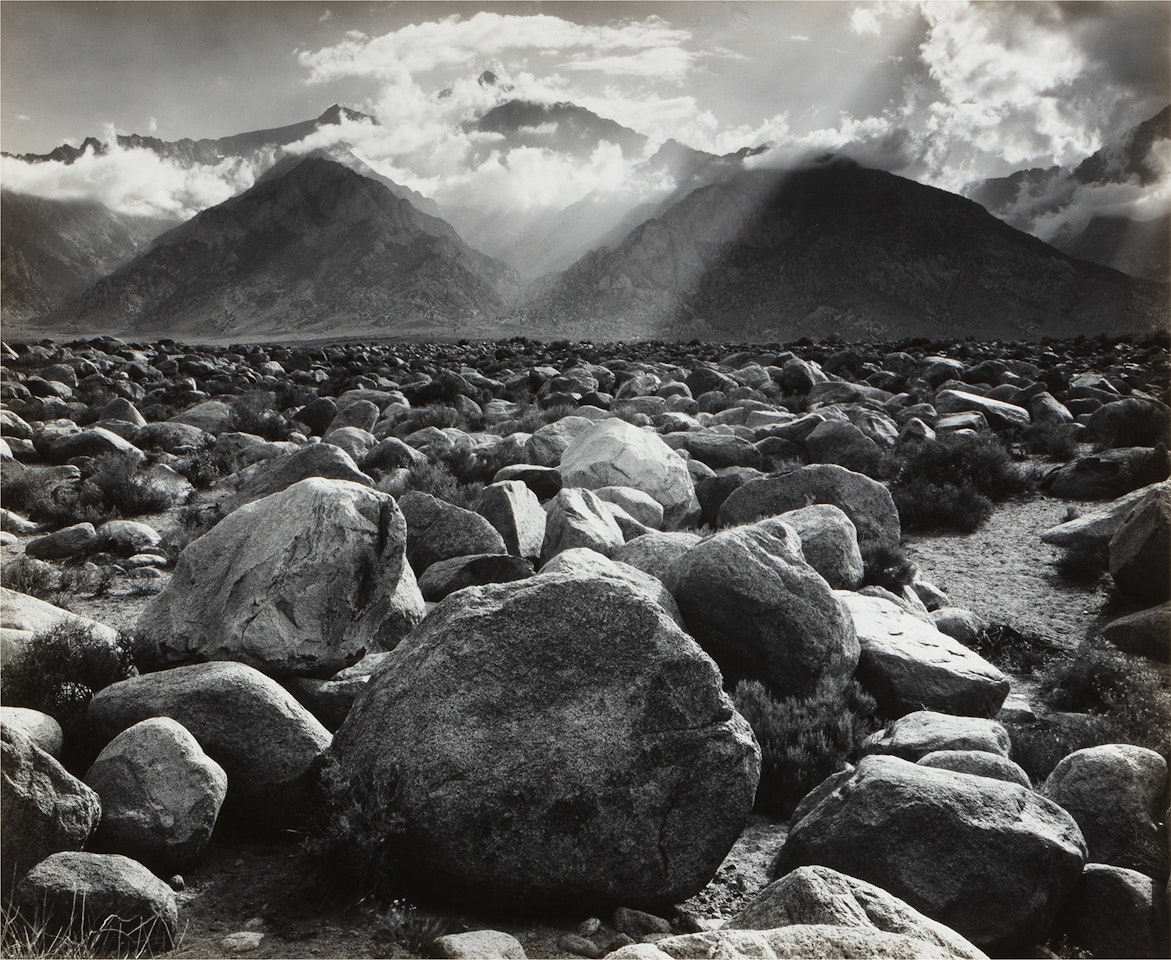 Mt. Williamson and Boulders by Ansel Adams