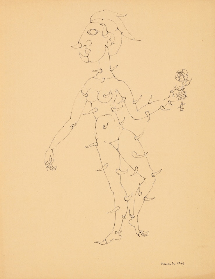 Personnage (Variation originale autour du thème de la femme rose-croix) by Victor Brauner