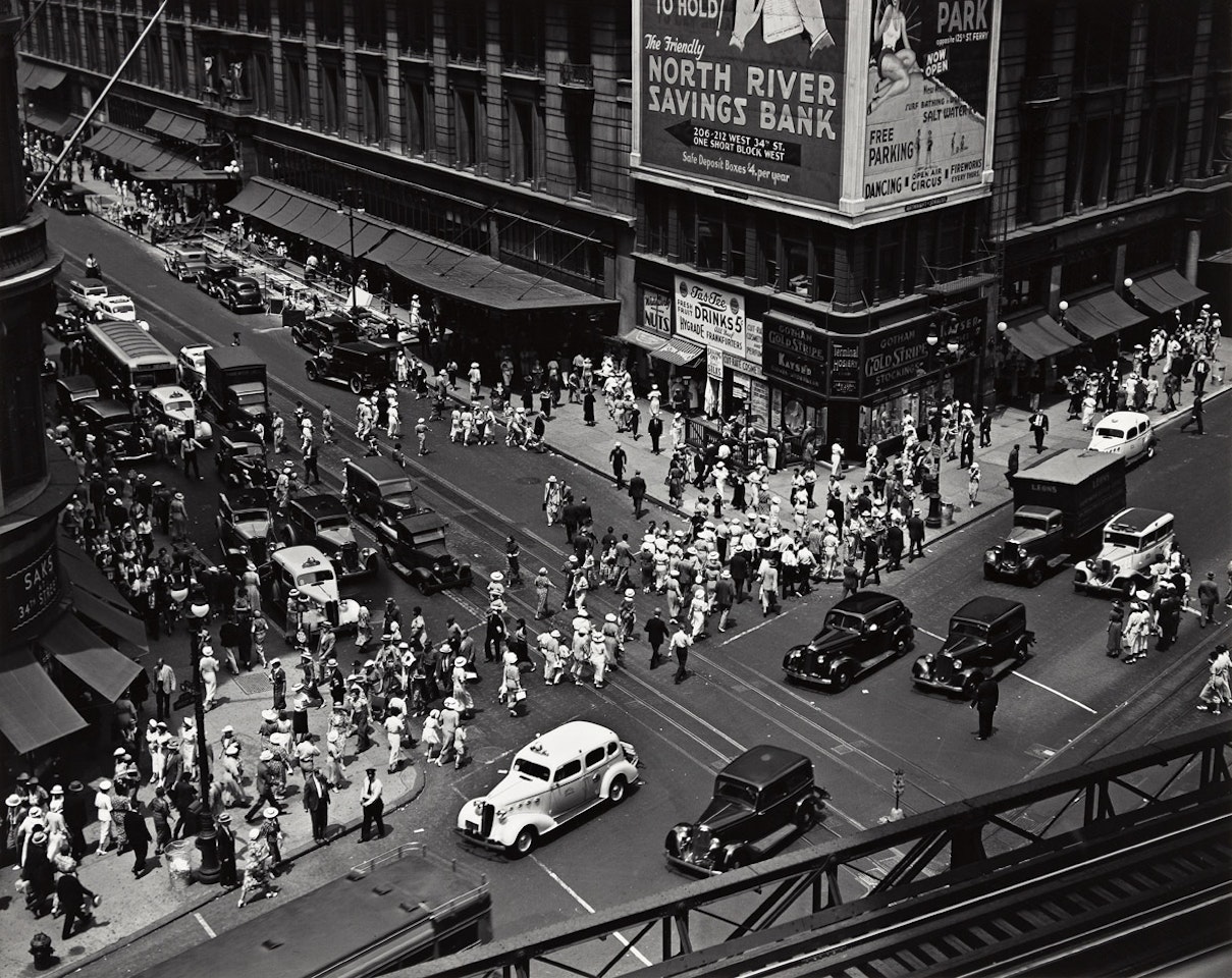 Herald Square, 34th and Broadway, Manhattan by Berenice Abbott