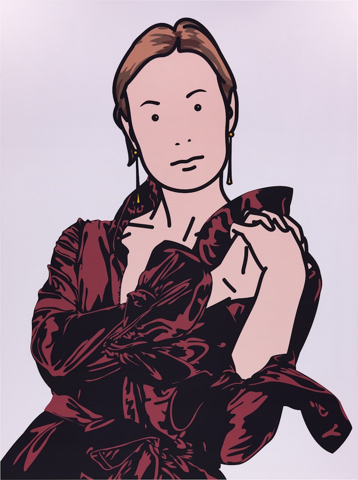 Anya with evening dress by Julian Opie