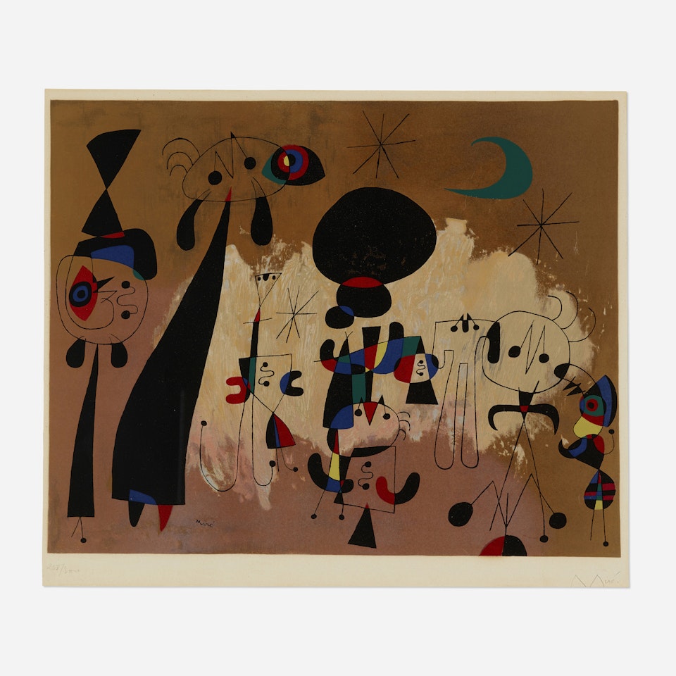 Femme, lune, étoile by Joan Miró