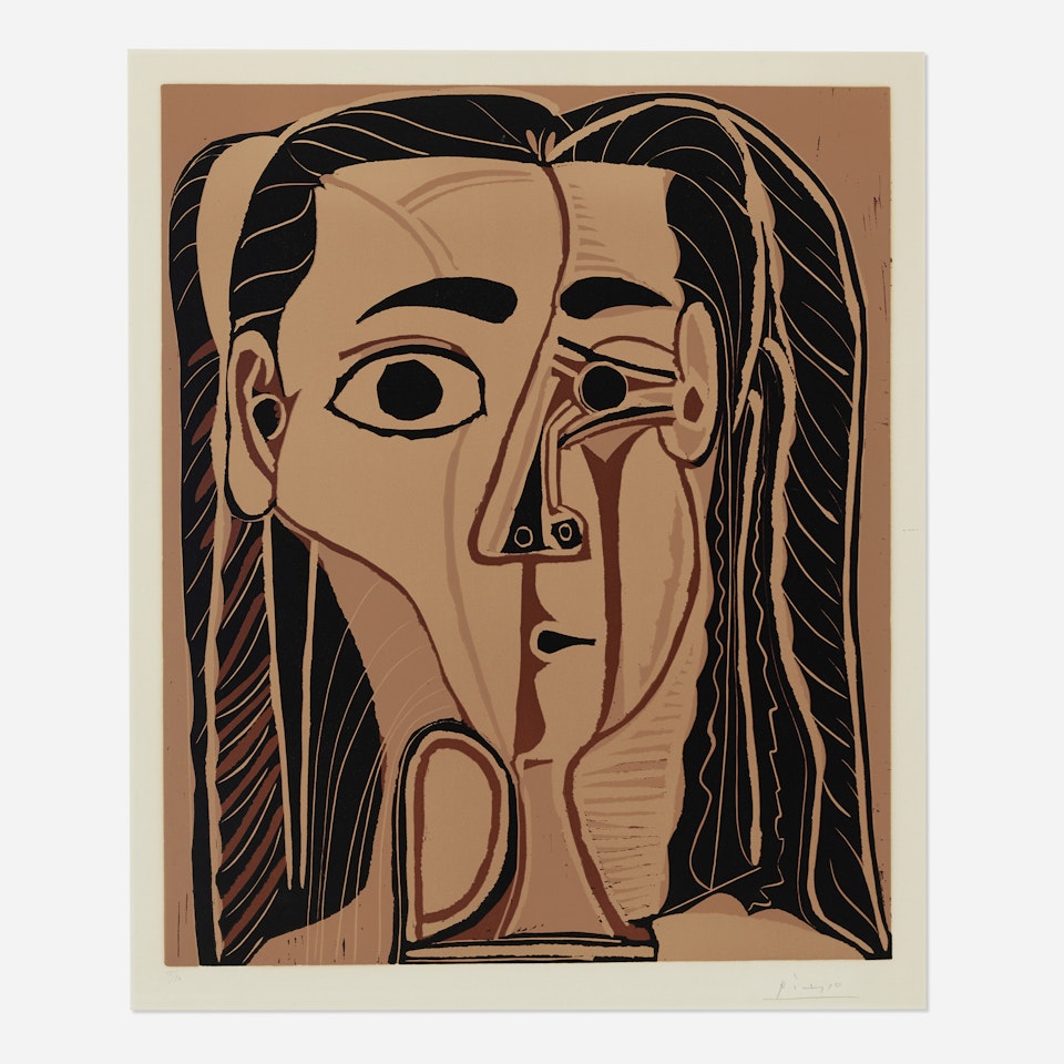 Jacqueline au Bandeau de Face (Grand Tête de Femme) by Pablo Picasso