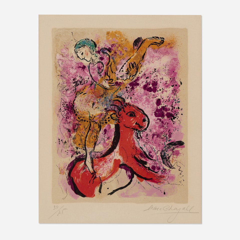L’écuyère au cheval rouge by Marc Chagall