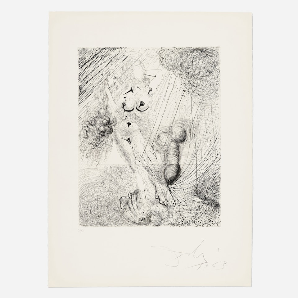Venus (La naissance de Venus, Aphrodite) (from the Mythologie portfolio) by Salvador Dali
