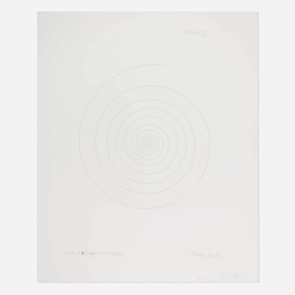 How to Disappear Completely (from the In a Spin, the Action of the World on Things, Volume II portfolio) by Damien Hirst