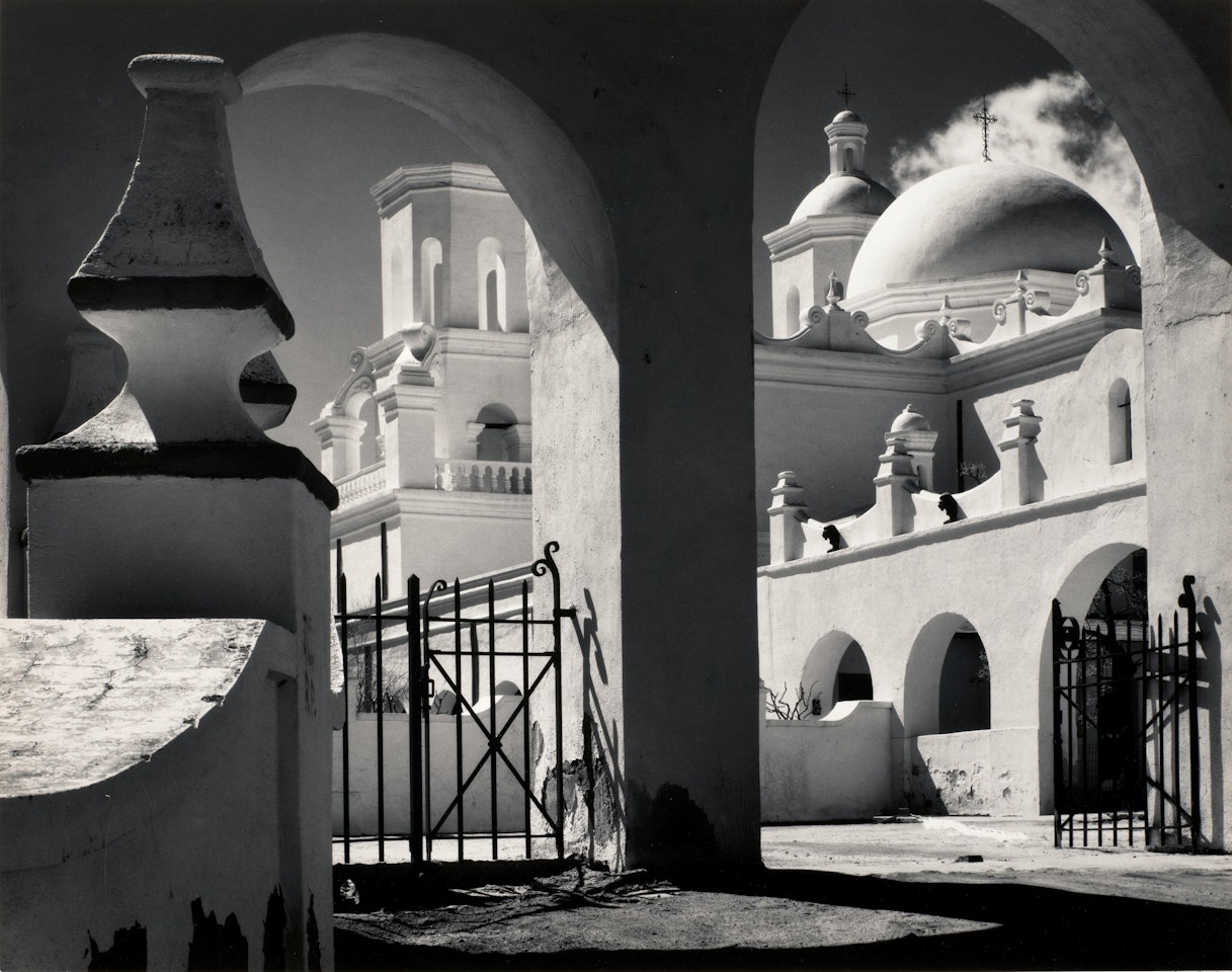 Arches, North Court, San Xavier del Bac, Tucson Arizona by Ansel Adams