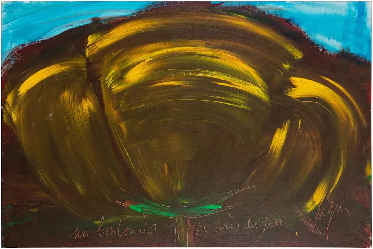 Un bouton d’or trop près des yeux by Jean Messagier
