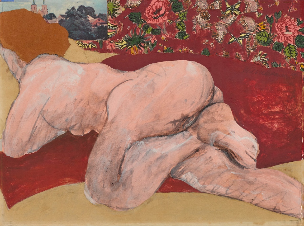 Red Wall and Blanket Nude by Tom Wesselmann