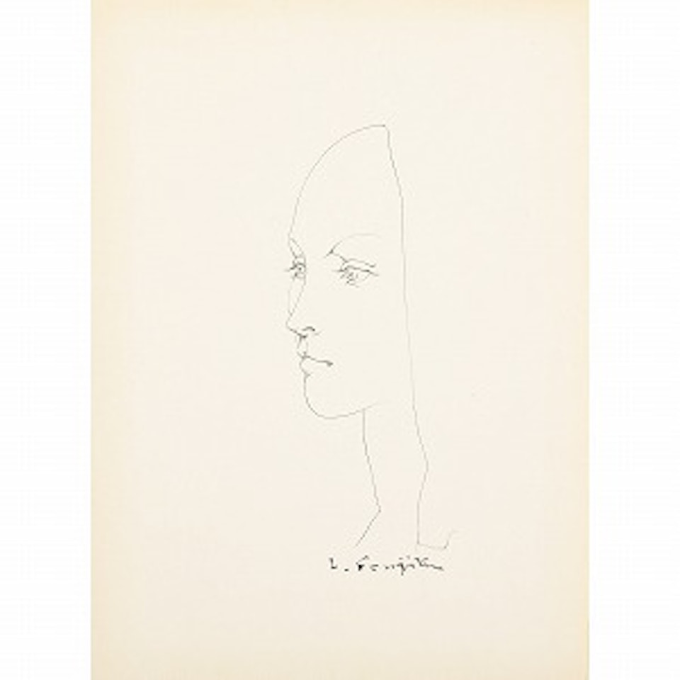 PORTRAIT OF A LADY by Leonard Tsuguharu Foujita