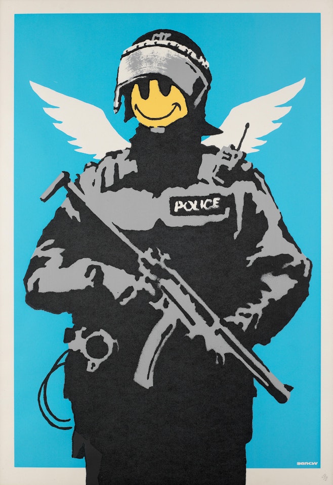 Flying Copper by Banksy